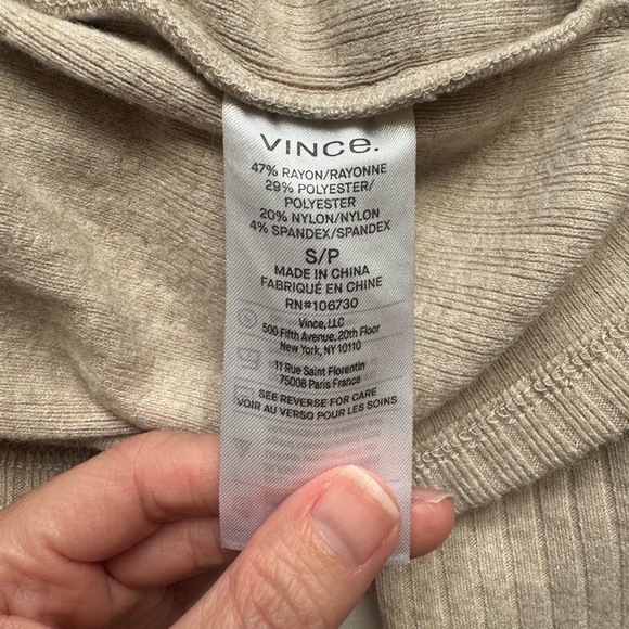 NWT Vince Ribbed Half Zip Turtleneck Sweater Size Small - Picture 12 of 13